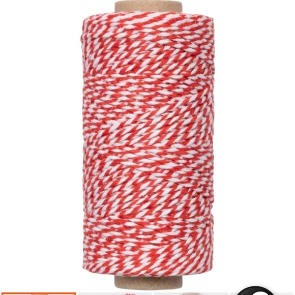 Other - Red and white cotton bakers twine 328 feet